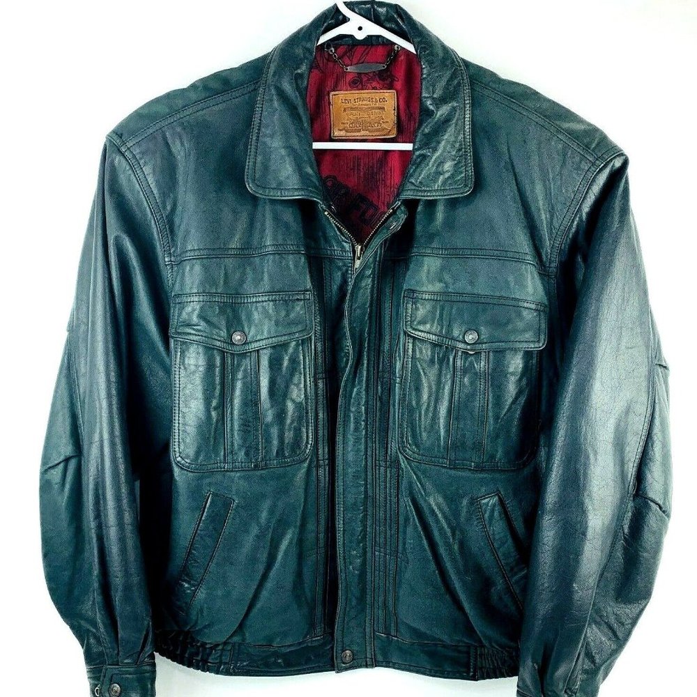 Vintage Levis Leather Bomber Jacket